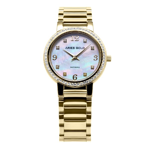 ARIES GOLD ENCHANT STARLET GOLD STAINLESS STEEL L 126B G-MOP WOMEN'S WATCH
